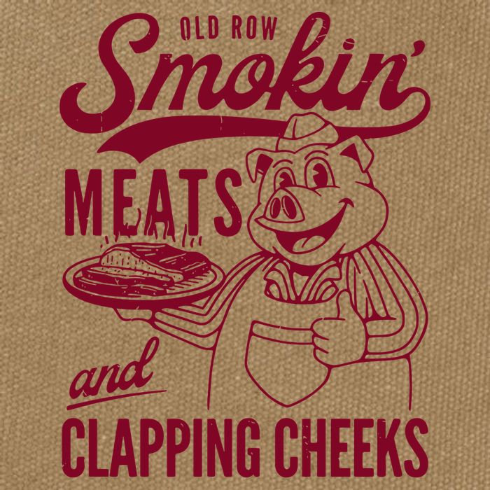 Old Row Smokin Meats And Clapping Cheeks Cotton Canvas Backpack