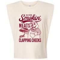 Old Row Smokin Meats And Clapping Cheeks Garment-Dyed Women's Muscle Tee