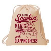 Old Row Smokin Meats And Clapping Cheeks Drawstring Bag