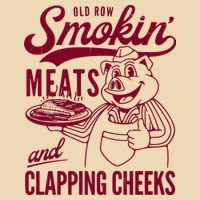 Old Row Smokin Meats And Clapping Cheeks Drawstring Bag