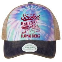 Old Row Smokin Meats And Clapping Cheeks Legacy Tie Dye Trucker Hat