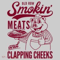 Old Row Smokin Meats And Clapping Cheeks Tie-Dye T-Shirt