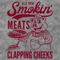 Old Row Smokin Meats And Clapping Cheeks Tall Hoodie