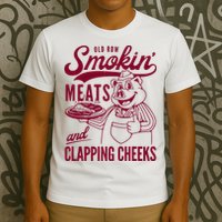 Old Row Smokin Meats And Clapping Cheeks T-Shirt