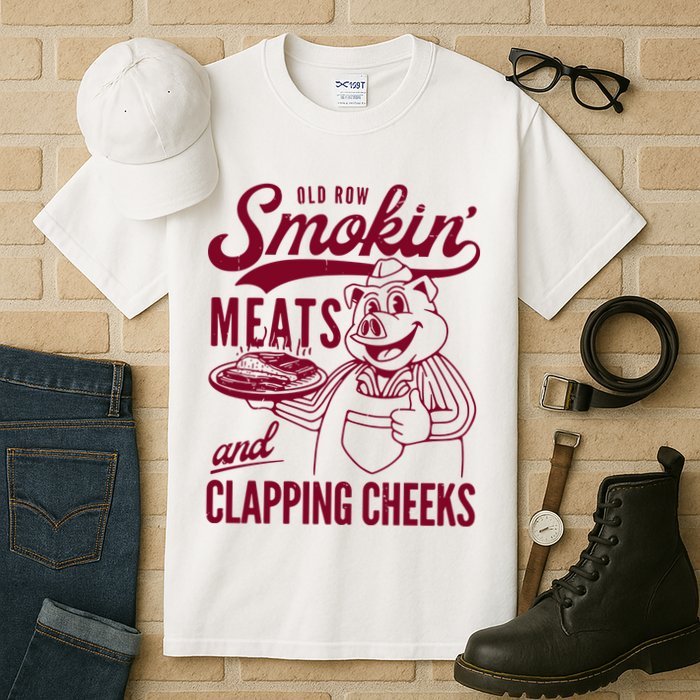 Old Row Smokin Meats And Clapping Cheeks Tall T-Shirt