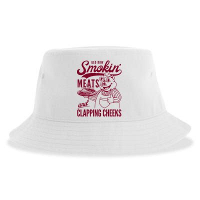 Old Row Smokin Meats And Clapping Cheeks Sustainable Bucket Hat