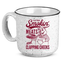 Old Row Smokin Meats And Clapping Cheeks 15oz Campfire Ceramic Mug