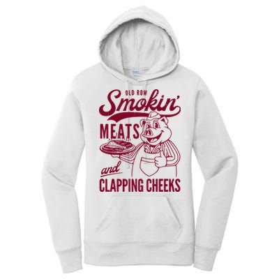 Old Row Smokin Meats And Clapping Cheeks Women's Pullover Hoodie