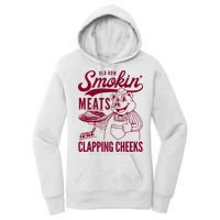 Old Row Smokin Meats And Clapping Cheeks Women's Pullover Hoodie