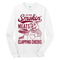 Old Row Smokin Meats And Clapping Cheeks Tall Long Sleeve T-Shirt