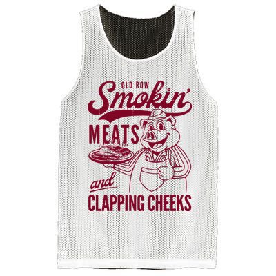 Old Row Smokin Meats And Clapping Cheeks Mesh Reversible Basketball Jersey Tank