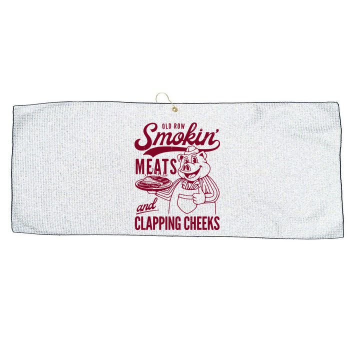 Old Row Smokin Meats And Clapping Cheeks Large Microfiber Waffle Golf Towel