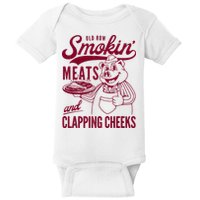 Old Row Smokin Meats And Clapping Cheeks Baby Bodysuit