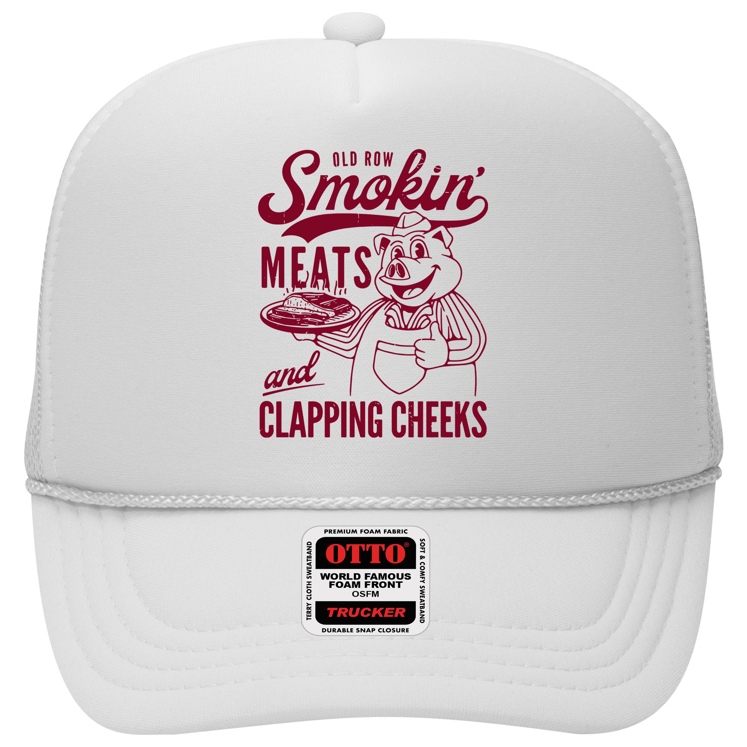 Old Row Smokin Meats And Clapping Cheeks Trucker Hat