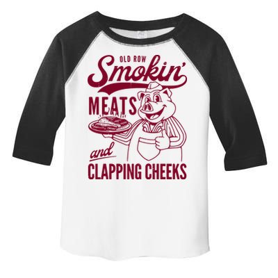Old Row Smokin Meats And Clapping Cheeks Toddler Fine Jersey T-Shirt