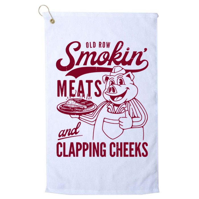 Old Row Smokin Meats And Clapping Cheeks Golf Towel