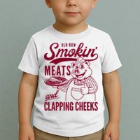 Old Row Smokin Meats And Clapping Cheeks Toddler T-Shirt