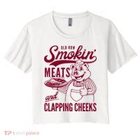 Old Row Smokin Meats And Clapping Cheeks Crop Top