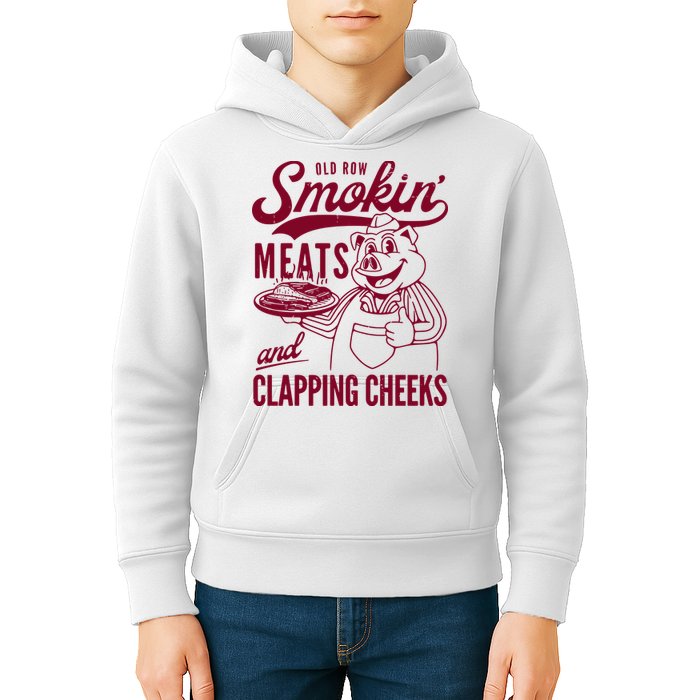 Old Row Smokin Meats And Clapping Cheeks Kids Hoodie
