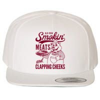 Old Row Smokin Meats And Clapping Cheeks Wool Snapback Cap
