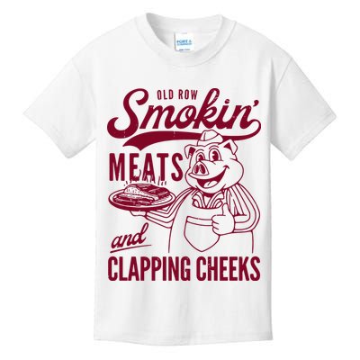 Old Row Smokin Meats And Clapping Cheeks Kids T-Shirt