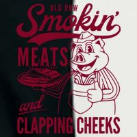 Old Row Smokin Meats And Clapping Cheeks Infant Baby Jersey Bodysuit