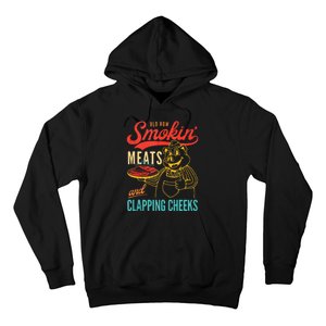 Old Row Smokin Meats And Clapping Cheeks Funny Gift Hoodie