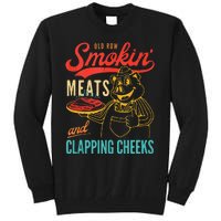 Old Row Smokin Meats And Clapping Cheeks Funny Gift Tall Sweatshirt