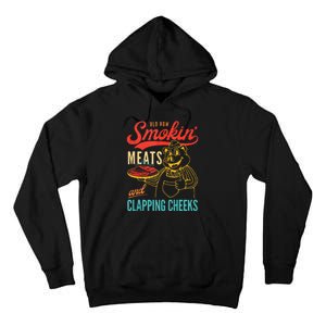 Old Row Smokin Meats And Clapping Cheeks Funny Gift Tall Hoodie