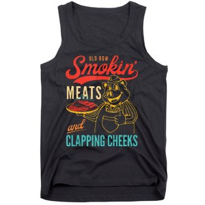 Old Row Smokin Meats And Clapping Cheeks Funny Gift Tank Top