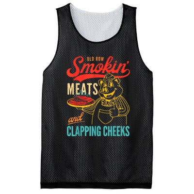 Old Row Smokin Meats And Clapping Cheeks Mesh Reversible Basketball Jersey Tank