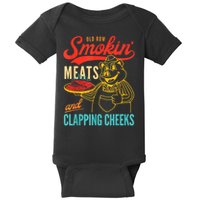Old Row Smokin Meats And Clapping Cheeks Baby Bodysuit
