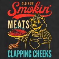 Old Row Smokin Meats And Clapping Cheeks Trucker Hat