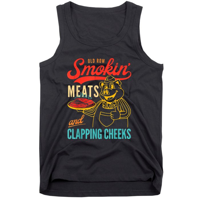 Old Row Smokin Meats And Clapping Cheeks Tank Top