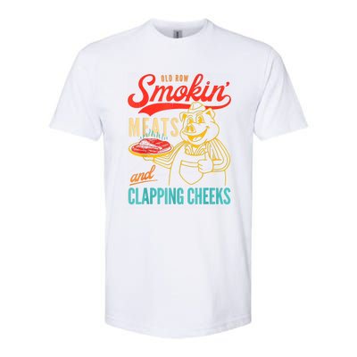 Old Row Smokin Meats And Clapping Cheeks Softstyle CVC T-Shirt