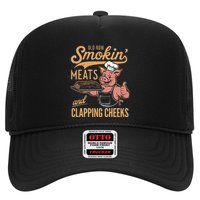 Old Row Smokin Meats And Clapping Cheeks Funny Trucker Hat