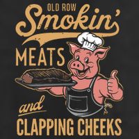 Old Row Smokin Meats And Clapping Cheeks Funny Trucker Hat