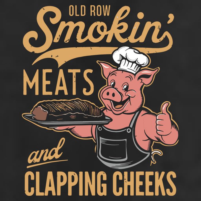 Old Row Smokin Meats And Clapping Cheeks Funny Trucker Hat