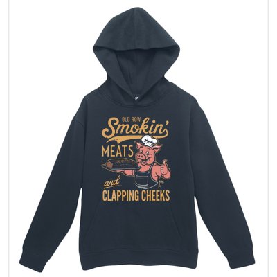 Old Row Smokin Meats And Clapping Cheeks Funny Urban Pullover Hoodie