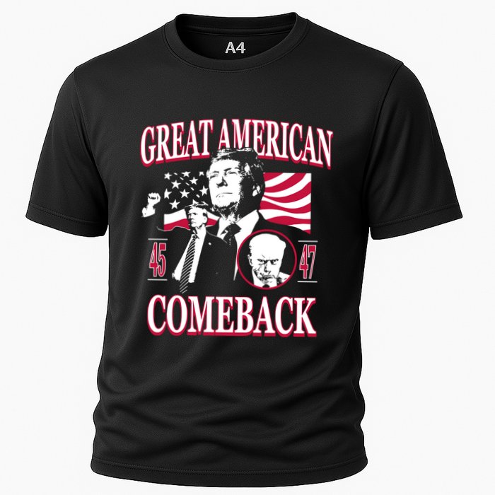 Old Row Trump Great American Comeback Cooling Performance Crew T-Shirt