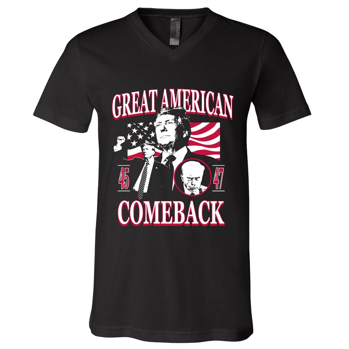 Old Row Trump Great American Comeback V-Neck T-Shirt