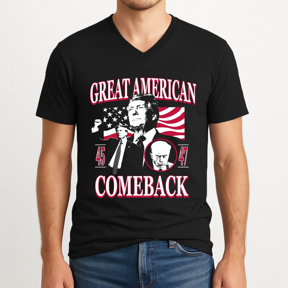 Old Row Trump Great American Comeback V-Neck T-Shirt