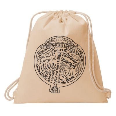 Optometrist Retina Tech Eyeball Anatomy Optician Eye Doctor Drawstring Bag