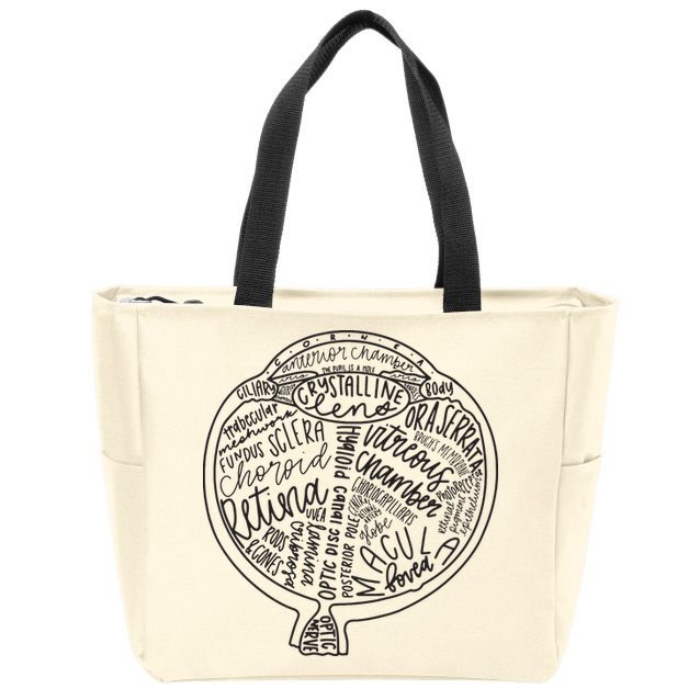 Optometrist Retina Tech Eyeball Anatomy Optician Eye Doctor Zip Tote Bag