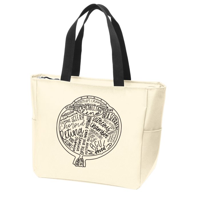 Optometrist Retina Tech Eyeball Anatomy Optician Eye Doctor Zip Tote Bag