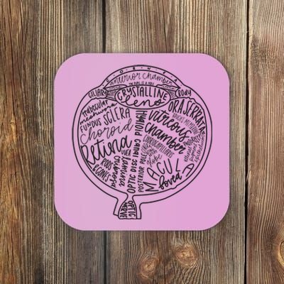 Optometrist Retina Tech Eyeball Anatomy Optician Eye Doctor Coaster