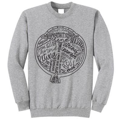 Optometrist Retina Tech Eyeball Anatomy Optician Eye Doctor Tall Sweatshirt