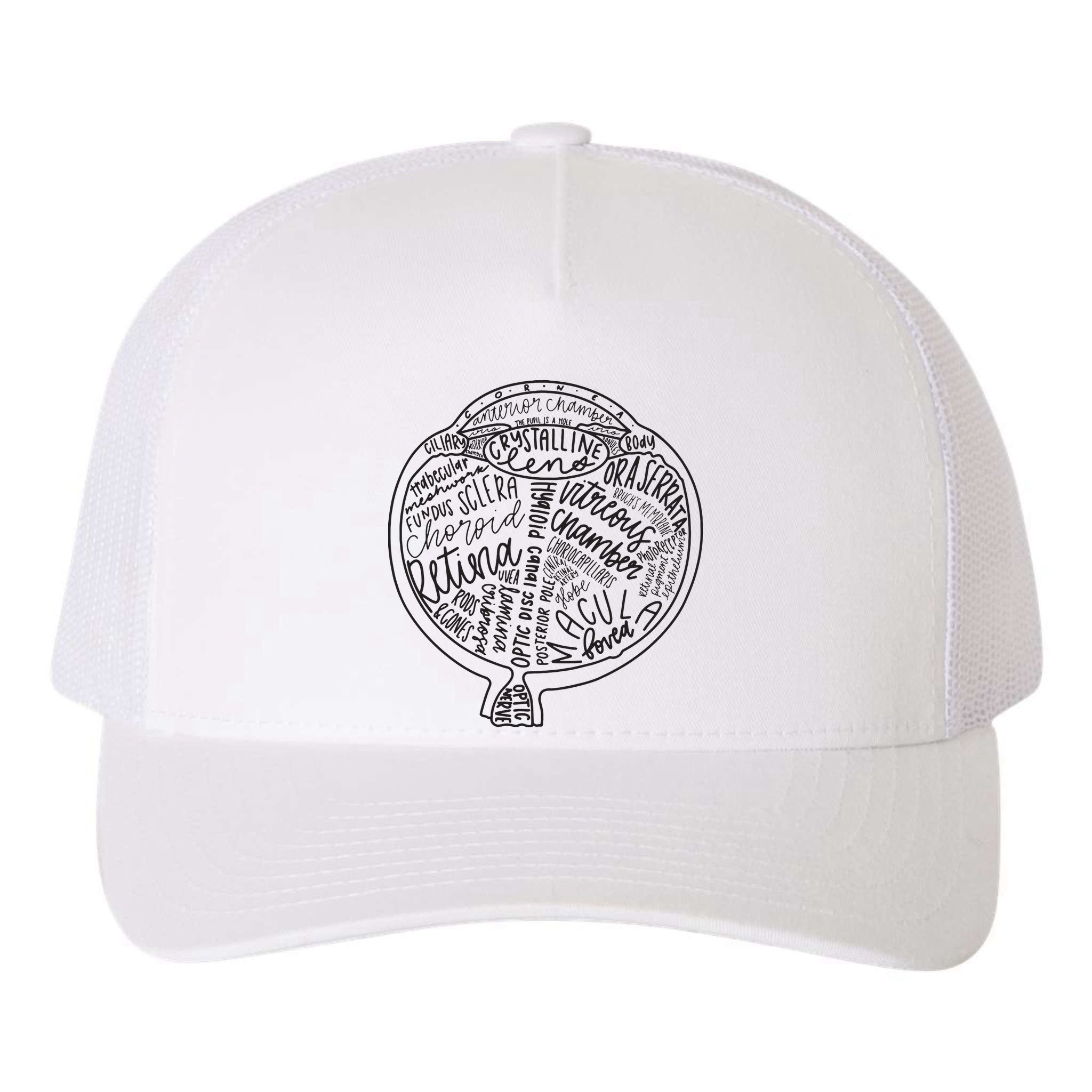 Optometrist Retina Tech Eyeball Anatomy Optician Eye Doctor Yupoong Adult 5-Panel Trucker Hat