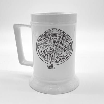 Optometrist Retina Tech Eyeball Anatomy Optician Eye Doctor Beer Stein