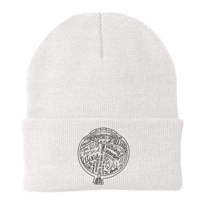 Optometrist Retina Tech Eyeball Anatomy Optician Eye Doctor Knit Cap Winter Beanie